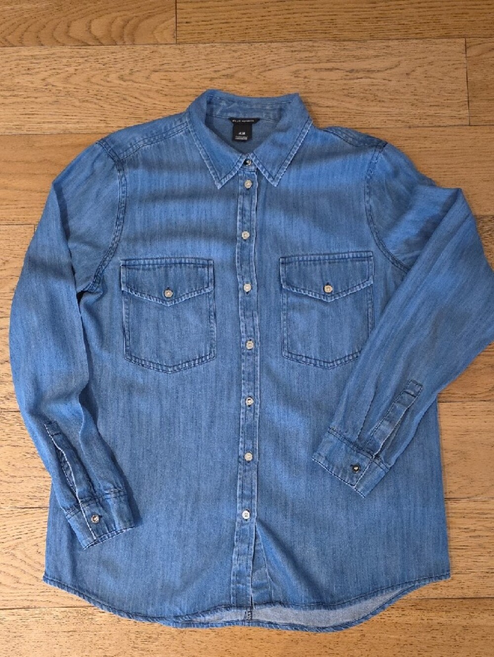 Club Monaco Light Blue Chambray Shirt - Picture 5 of 5